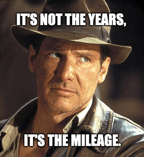 Indiana Jones It’s not the Years, It’s the Mileage